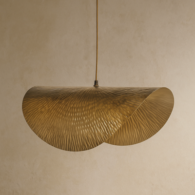 Hammered Metal Hanging Lamp