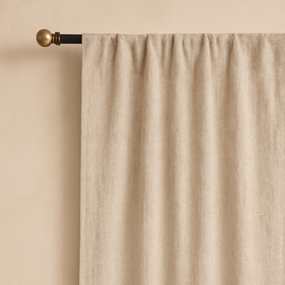 Solid Linen Cotton Curtain - Sand