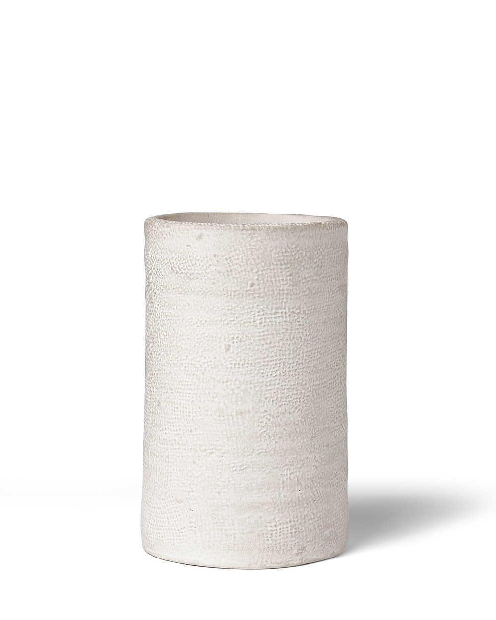 Textured Clay Cylinder Vase