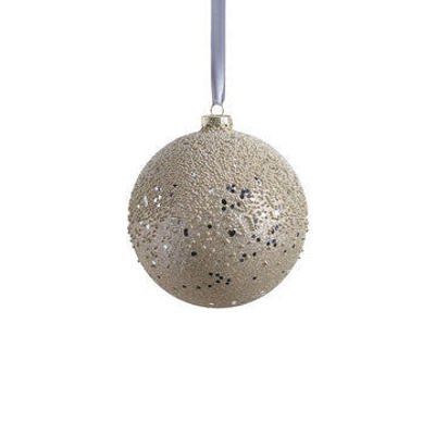 Livia Beaded Glass Ball Ornament