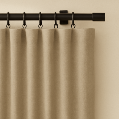 Linen | Cotton Blend Lined Curtains - Natural