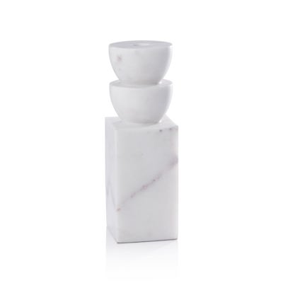 Stacked Design Marble Candle Holder