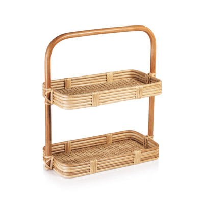Tropique Two Tier Rattan Tray