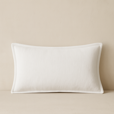 Linen | Cotton Lumbar Cushion With Down Feather Filling