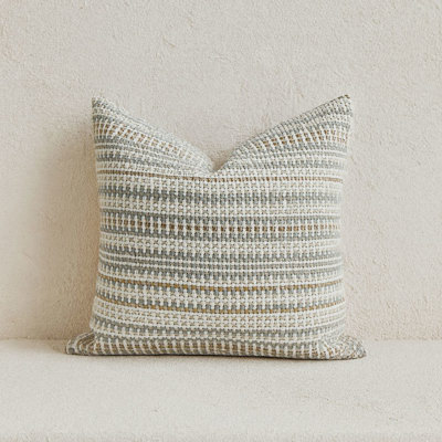 Knitted Vegan Leather Cushion